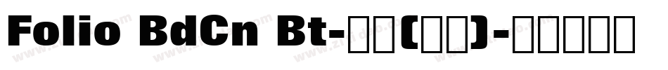 Folio BdCn Bt-普通(西方)字体转换